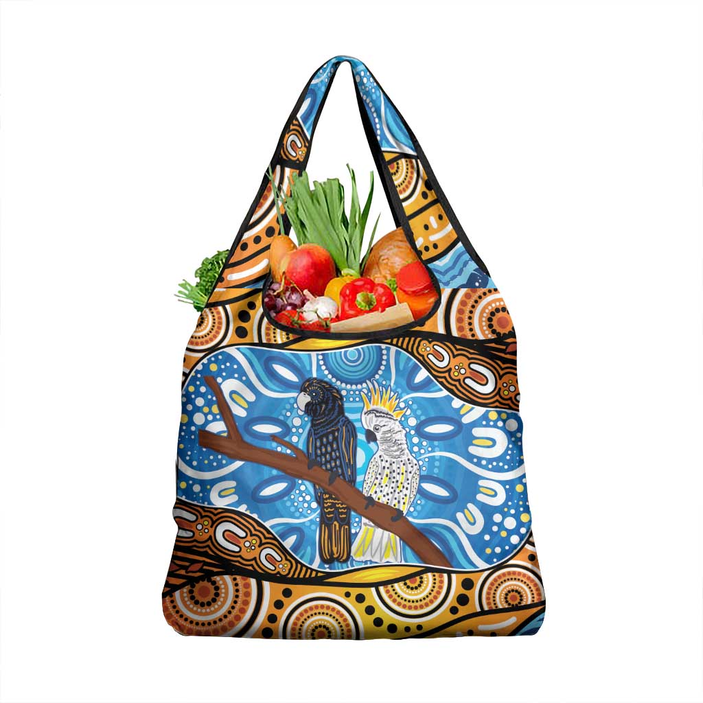Australia Birds Aboriginal Art Grocery Bag