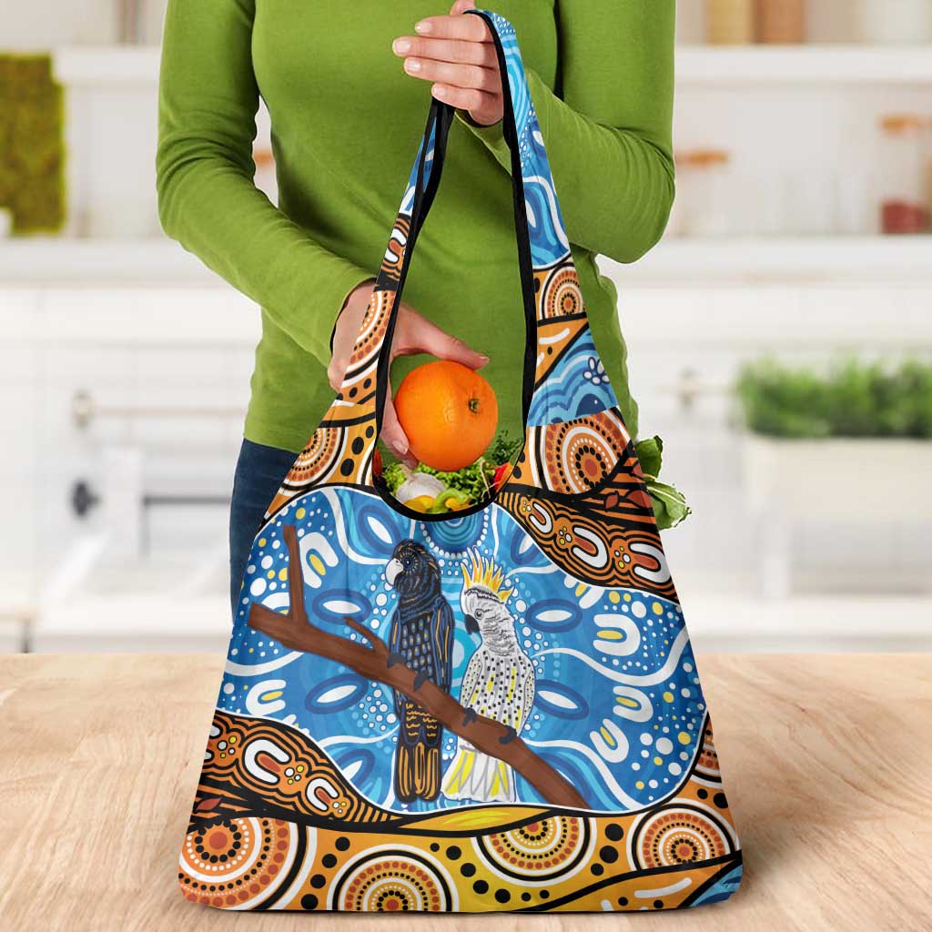 Australia Birds Aboriginal Art Grocery Bag