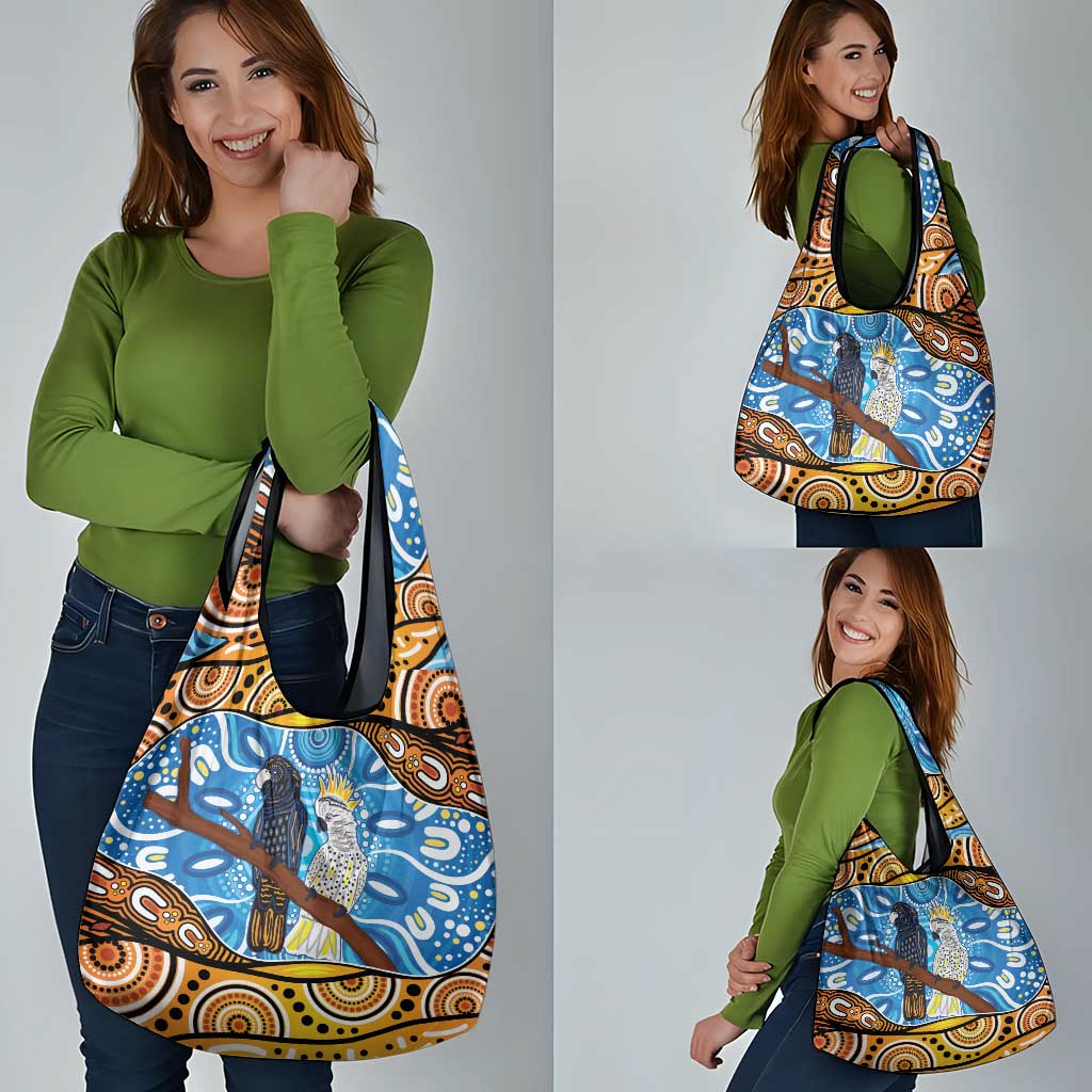 Australia Birds Aboriginal Art Grocery Bag