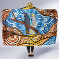 Australia Birds Aboriginal Art Hooded Blanket