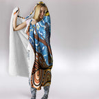 Australia Birds Aboriginal Art Hooded Blanket