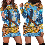 Australia Birds Aboriginal Art Hoodie Dress