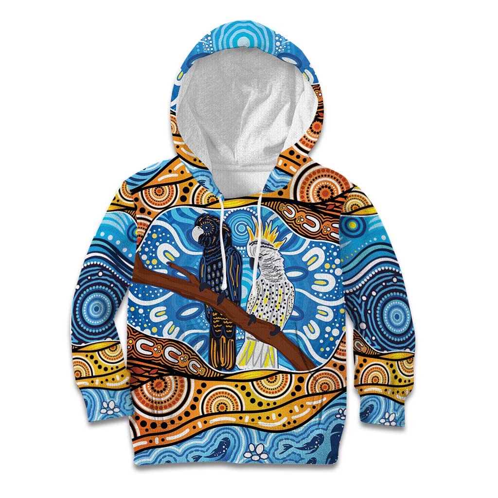 Australia Birds Aboriginal Art Kid Hoodie
