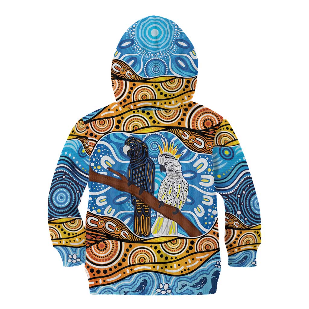Australia Birds Aboriginal Art Kid Hoodie