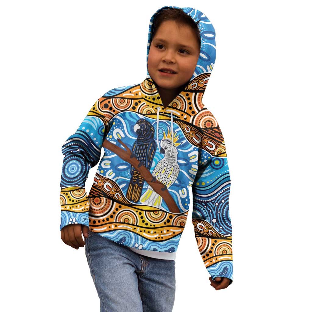 Australia Birds Aboriginal Art Kid Hoodie