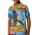 Australia Birds Aboriginal Art Kid Polo Shirt