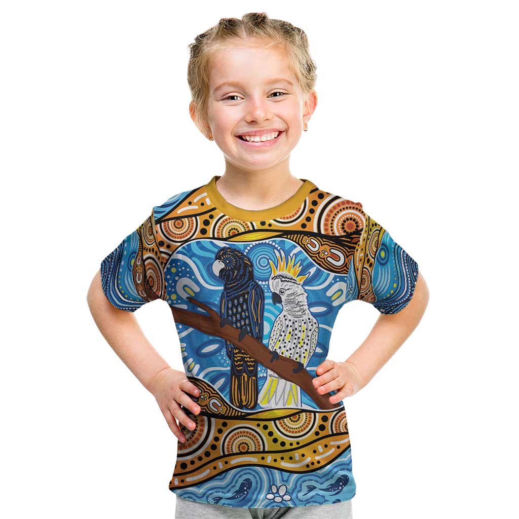Australia Birds Aboriginal Art Kid T Shirt