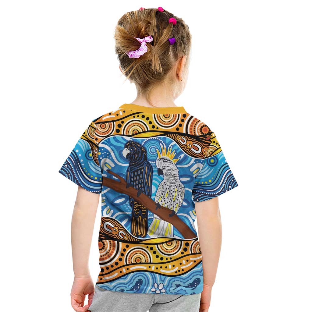 Australia Birds Aboriginal Art Kid T Shirt