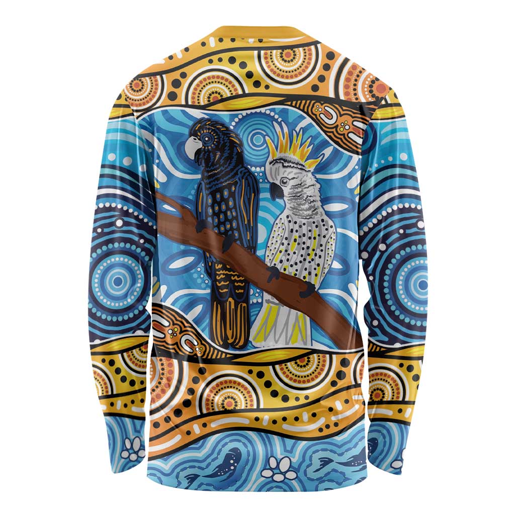 Australia Birds Aboriginal Art Long Sleeve Shirt