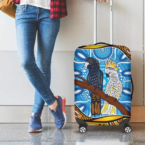 Australia Birds Aboriginal Art Luggage Cover