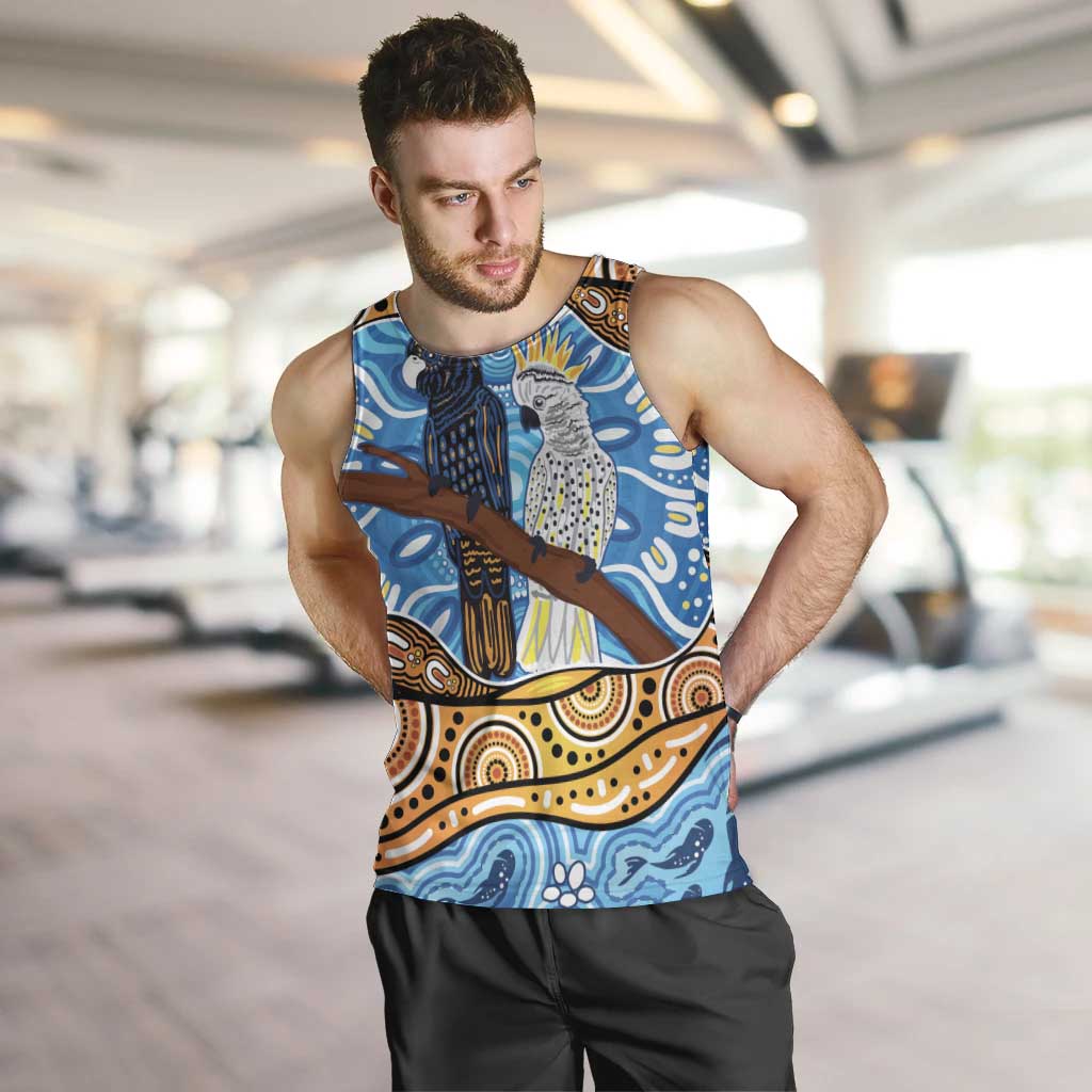 Australia Birds Aboriginal Art Men Tank Top