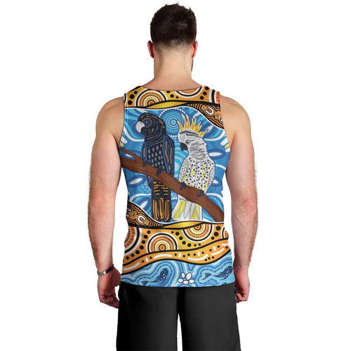 Australia Birds Aboriginal Art Men Tank Top