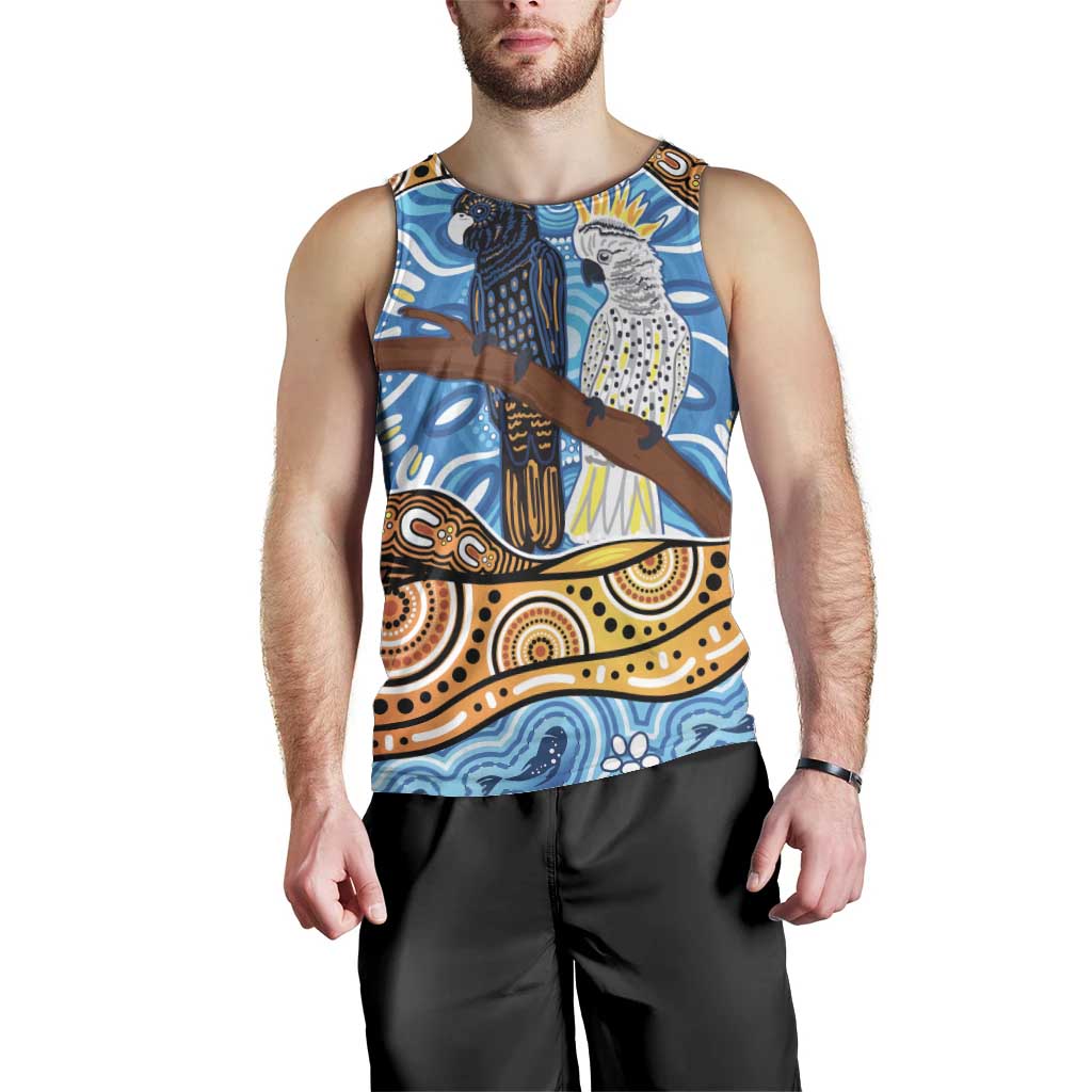 Australia Birds Aboriginal Art Men Tank Top