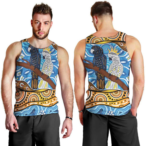 Australia Birds Aboriginal Art Men Tank Top