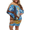 Australia Birds Aboriginal Art Off Shoulder Short Dress
