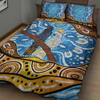 Australia Birds Aboriginal Art Quilt Bed Set