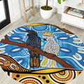 Australia Birds Aboriginal Art Round Carpet