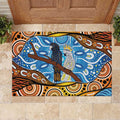 Australia Birds Aboriginal Art Rubber Doormat