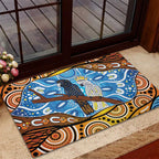 Australia Birds Aboriginal Art Rubber Doormat