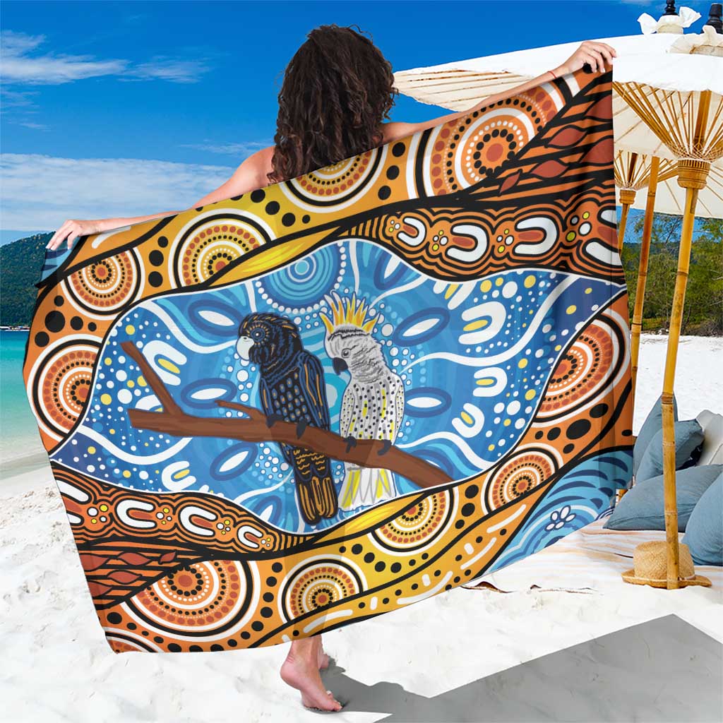 Australia Birds Aboriginal Art Sarong