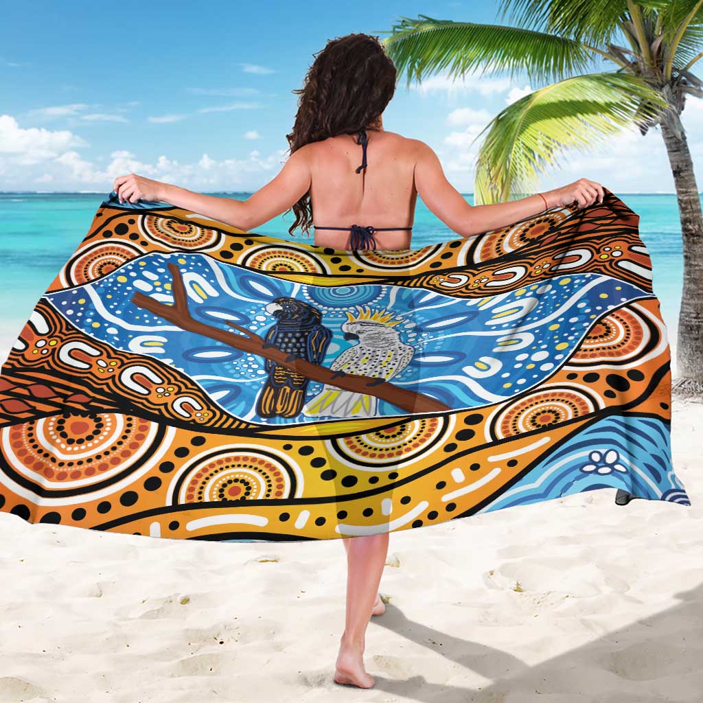 Australia Birds Aboriginal Art Sarong