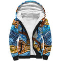 Australia Birds Aboriginal Art Sherpa Hoodie