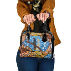 Australia Birds Aboriginal Art Shoulder Handbag