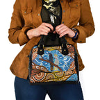 Australia Birds Aboriginal Art Shoulder Handbag