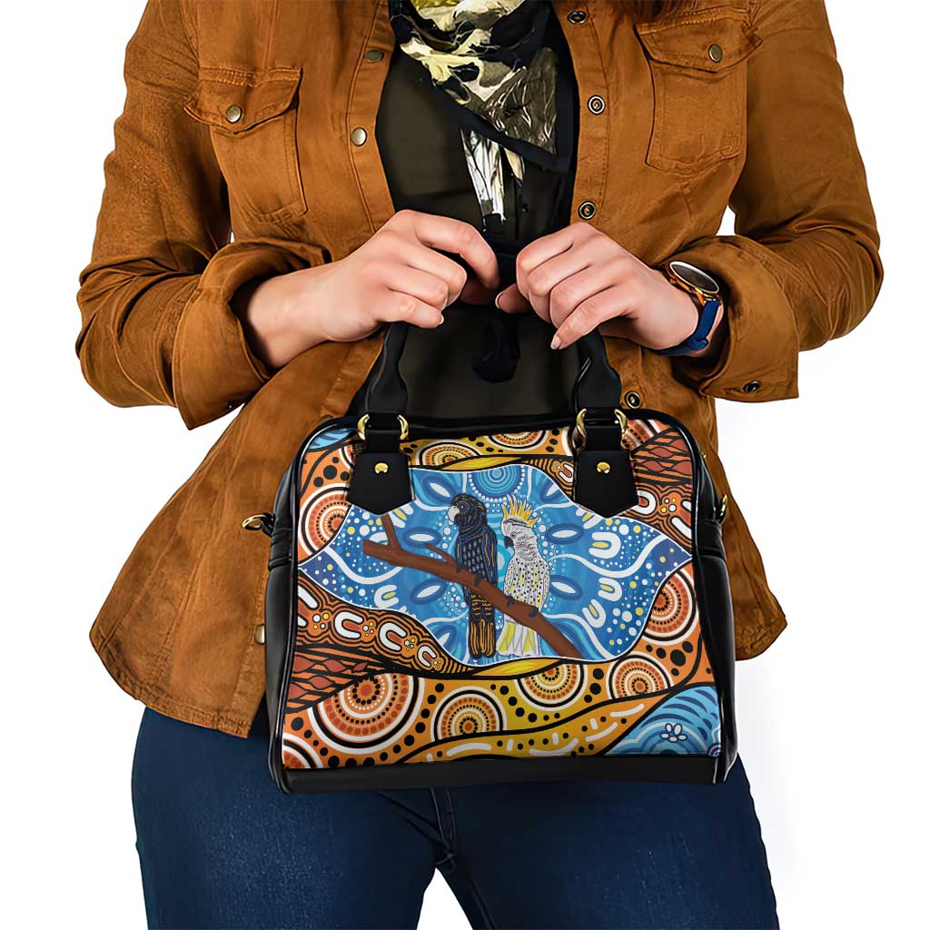 Australia Birds Aboriginal Art Shoulder Handbag