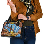 Australia Birds Aboriginal Art Shoulder Handbag