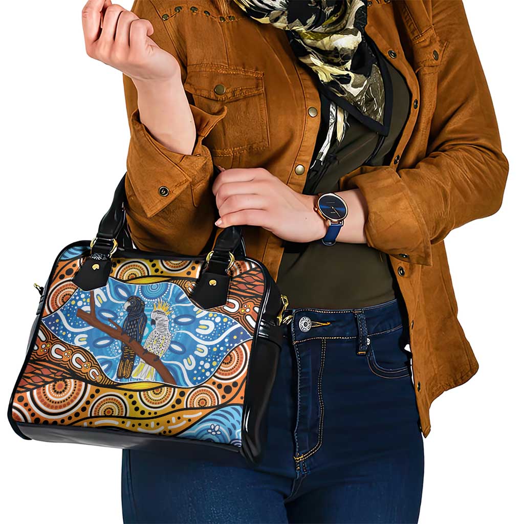 Australia Birds Aboriginal Art Shoulder Handbag