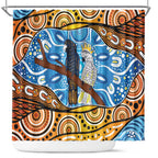 Australia Birds Aboriginal Art Shower Curtain