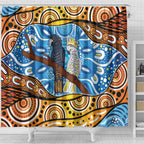 Australia Birds Aboriginal Art Shower Curtain