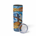 Australia Birds Aboriginal Art Skinny Tumbler