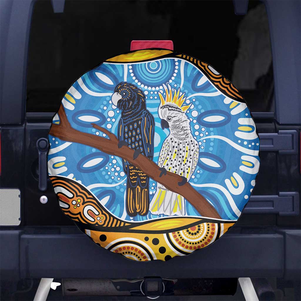 Australia Birds Aboriginal Art Spare Tire Cover