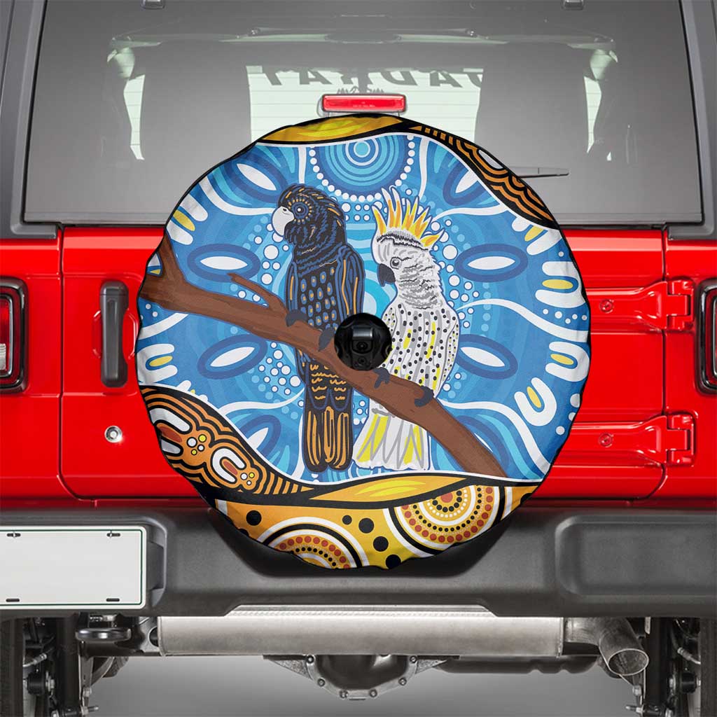 Australia Birds Aboriginal Art Spare Tire Cover