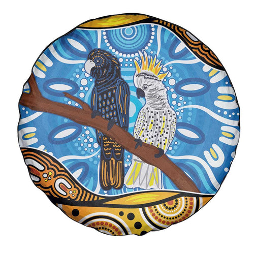 Australia Birds Aboriginal Art Spare Tire Cover
