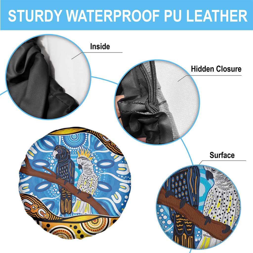 Australia Birds Aboriginal Art Spare Tire Cover