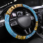 Australia Birds Aboriginal Art Steering Wheel Cover