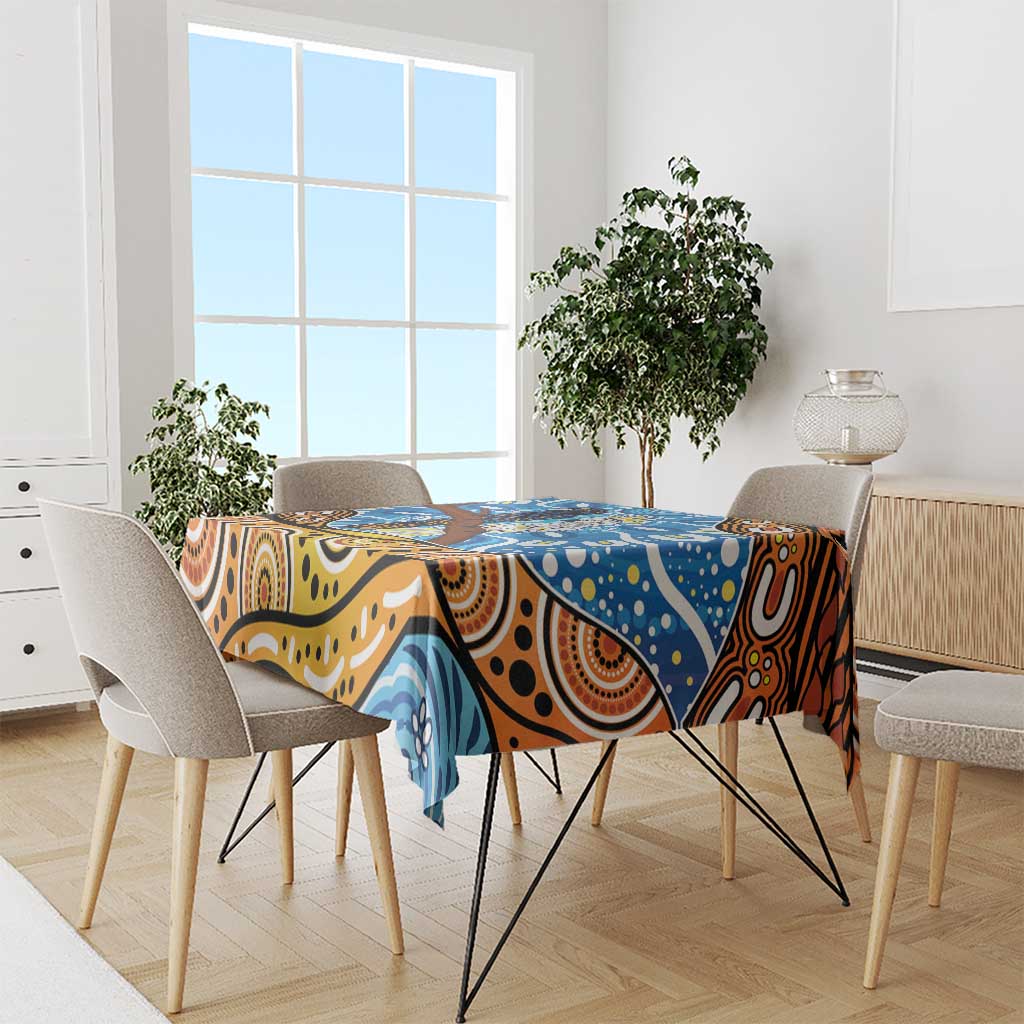 Australia Birds Aboriginal Art Tablecloth