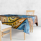 Australia Birds Aboriginal Art Tablecloth