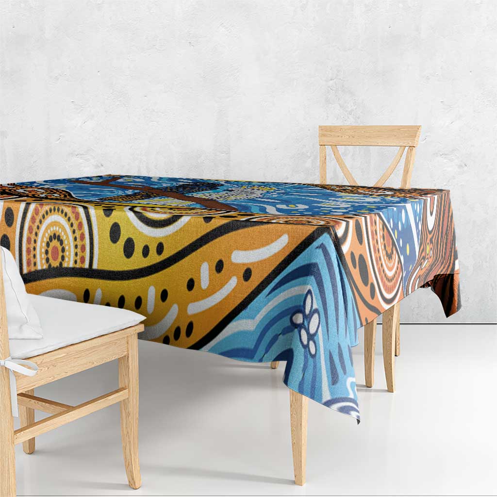 Australia Birds Aboriginal Art Tablecloth