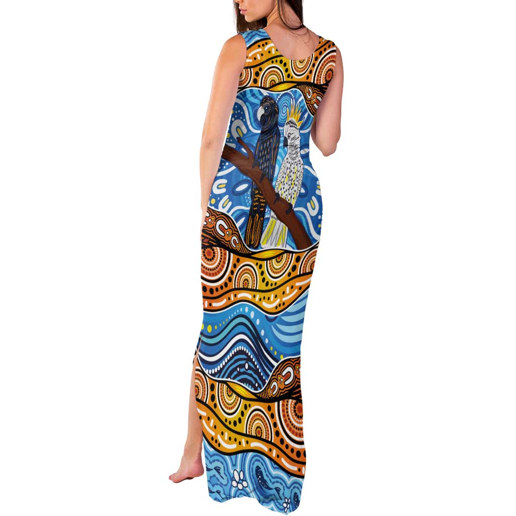 Australia Birds Aboriginal Art Tank Maxi Dress