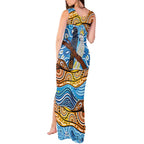 Australia Birds Aboriginal Art Tank Maxi Dress