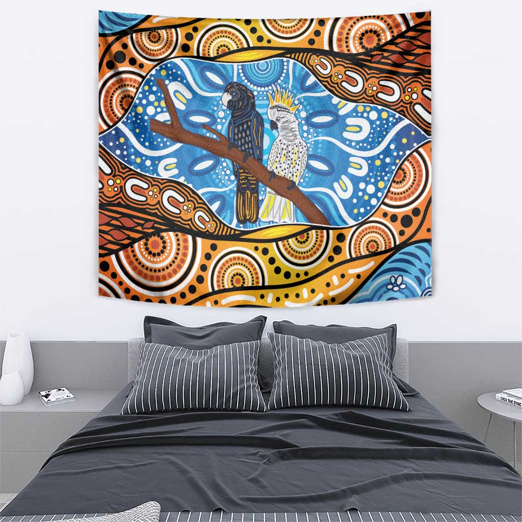 Australia Birds Aboriginal Art Tapestry