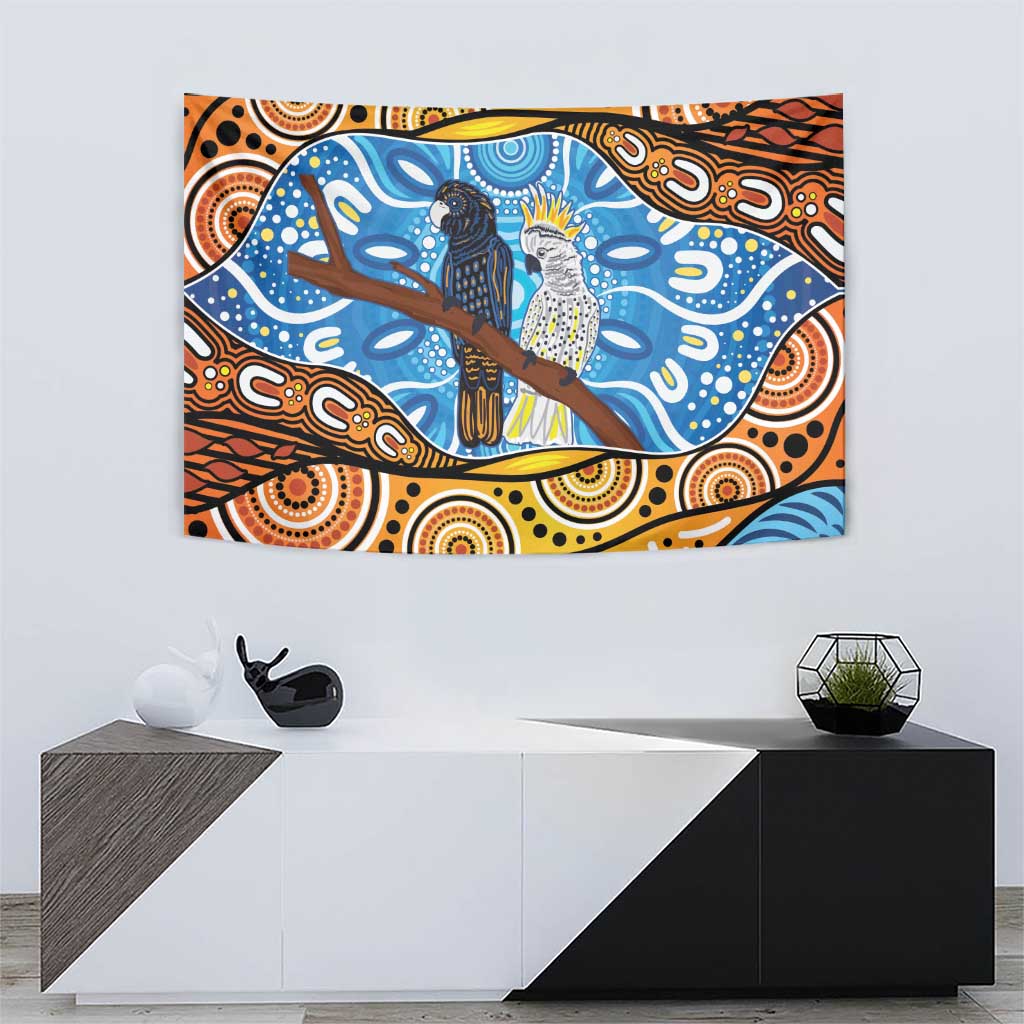 Australia Birds Aboriginal Art Tapestry