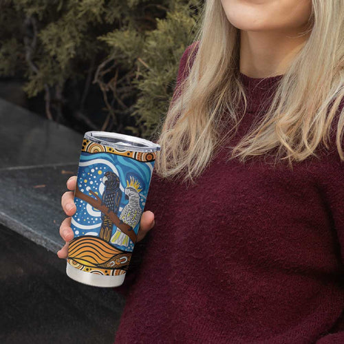 Australia Birds Aboriginal Art Tumbler Cup