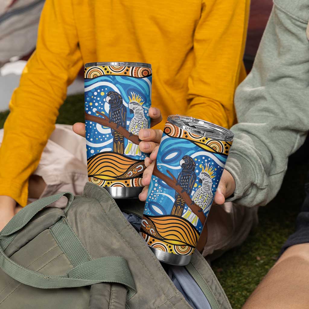 Australia Birds Aboriginal Art Tumbler Cup