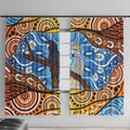 Australia Birds Aboriginal Art Window Curtain