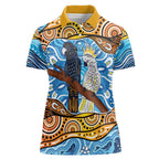 Australia Birds Aboriginal Art Women Polo Shirt